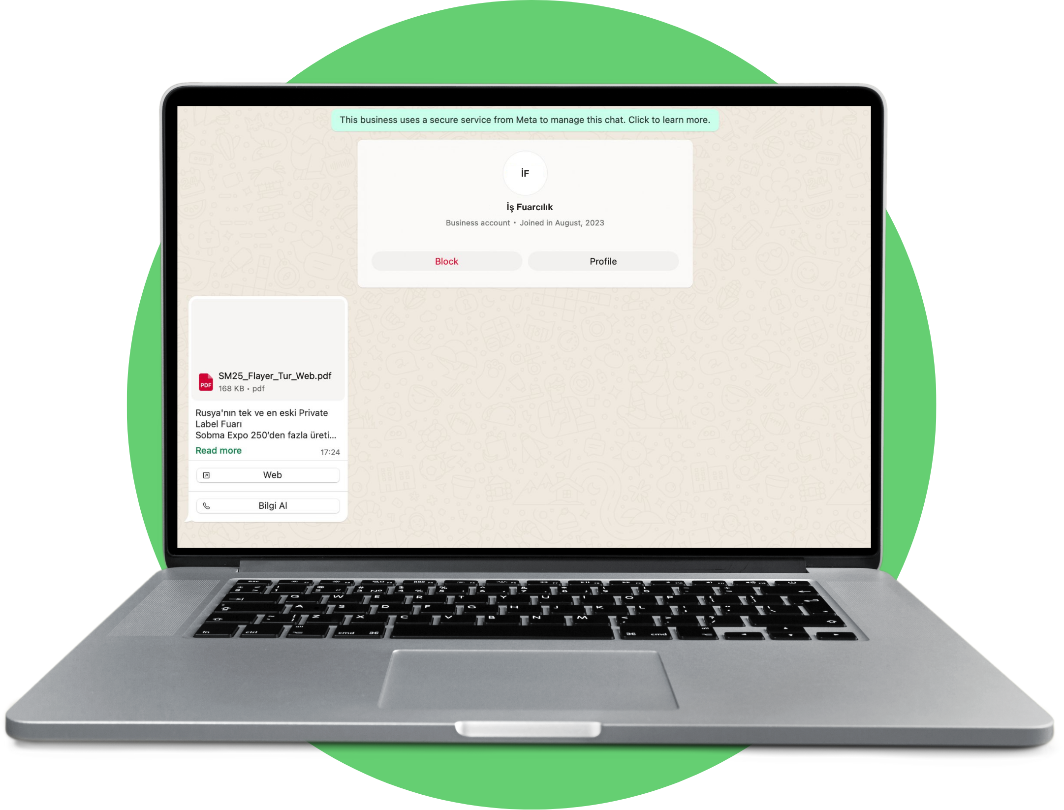 WhatsApp CRM Mockup